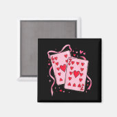 Playing Cards Valentine 6 7 67 Six Seven Valentine Magneet (Voorkant / Achterkant)