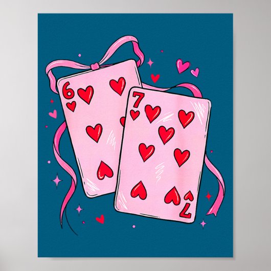 Playing Cards Valentine 6 7 Boys Girls Valentine S Poster (Voorkant)