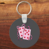 Playing Cards Valentine 6 7 Boys Girls Valentine S Sleutelhanger (Voorkant)