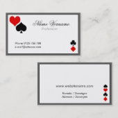 playing cards visitekaartje (Voorkant / Achterkant)