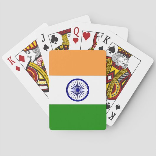 Playing Cards with Flag of India Pokerkaarten (Achterkant)