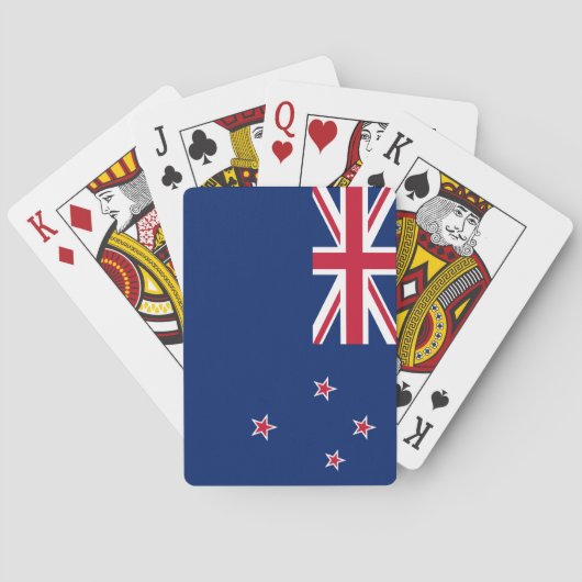 Playing Cards with flag of New Zealand Pokerkaarten (Achterkant)