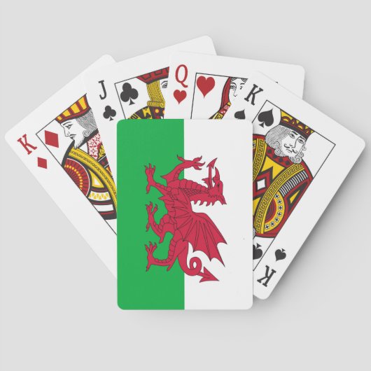 Playing Cards with flag of Wales Pokerkaarten (Achterkant)