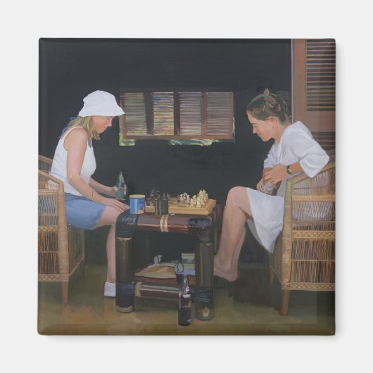 Playing Chess at Goldeneye Magneet (Voorkant)