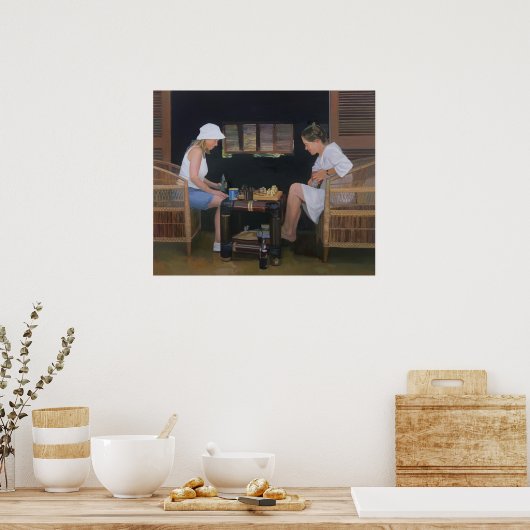 Playing Chess at Goldeneye Poster (Keuken)