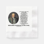 Playing Chess Caution Benjamin Franklin Quote Servet (Voorkant)