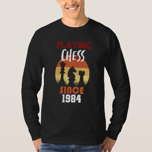 Playing chess since 1984 t-shirt (Voorkant)