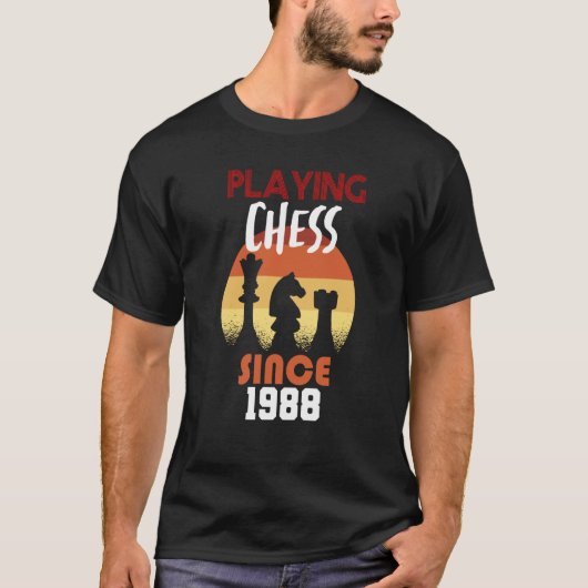 Playing chess since 1988 t-shirt (Voorkant)