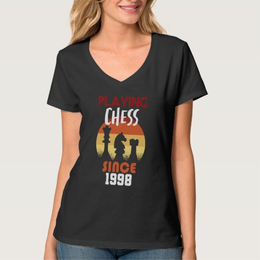 Playing chess since 1998 t-shirt (Voorkant)