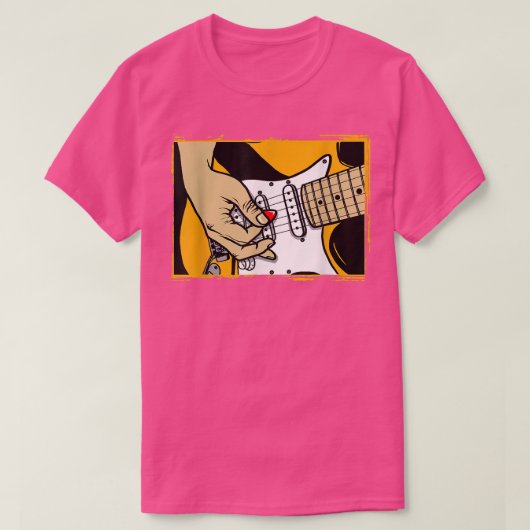 Playing Chords On Guitar Musical Design T-shirt (Design voorkant)