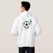 Playing soccer graphic black hoodie (Achterkant volledig)