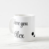 Playing soccer graphic black koffiemok (Voorkant links)