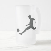 Playing soccer graphic black matglas bierpul (Voorkant rechts)