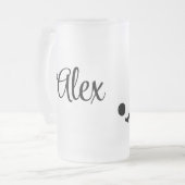 Playing soccer graphic black matglas bierpul (Voorkant links)