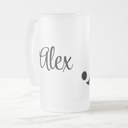 Playing soccer graphic black matglas bierpul (Voorkant links)