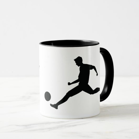 Playing soccer graphic black mok (Voorkant rechts)