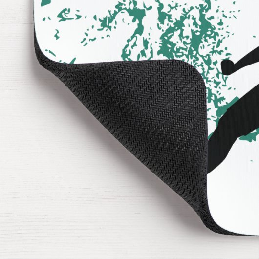 Playing soccer graphic black muismat (Hoek)