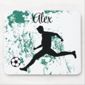 Playing soccer graphic black muismat (Voorkant)