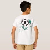 Playing soccer graphic black t-shirt (Achterkant volledig)
