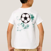 Playing soccer graphic black t-shirt (Achterkant)
