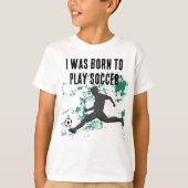 Playing soccer graphic black t-shirt (Voorkant)