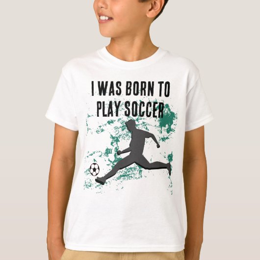 Playing soccer graphic black t-shirt (Voorkant)