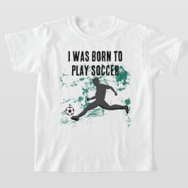 Playing soccer graphic black t-shirt