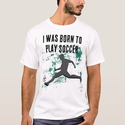 Playing soccer graphic black t-shirt (Voorkant)