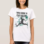 Playing soccer graphic black t-shirt (Voorkant)