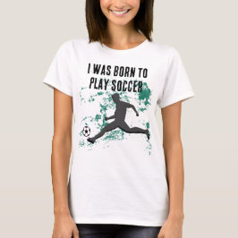 Playing soccer graphic black t-shirt