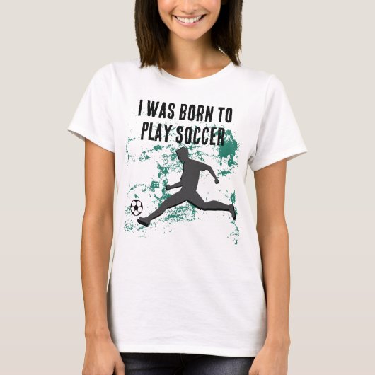 Playing soccer graphic black t-shirt (Voorkant)