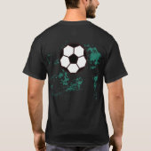 Playing soccer graphic black t-shirt (Achterkant)