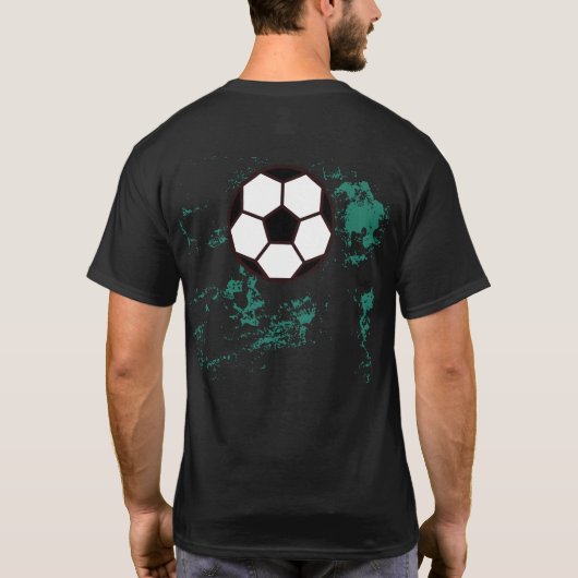Playing soccer graphic black t-shirt (Achterkant)