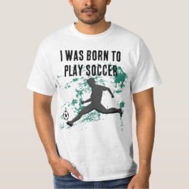 Playing soccer graphic black t-shirt
