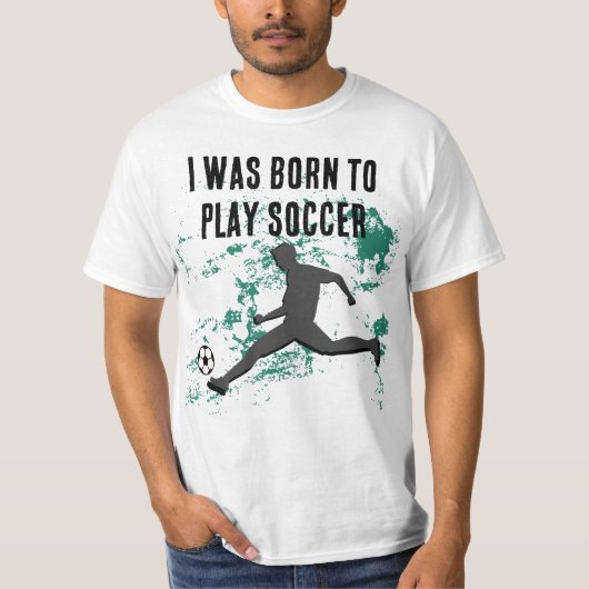 Playing soccer graphic black t-shirt (Voorkant)