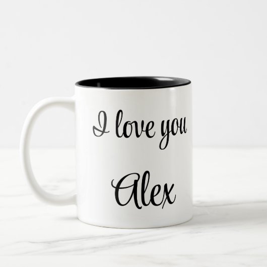 Playing soccer graphic black tweekleurige koffiemok (Links)