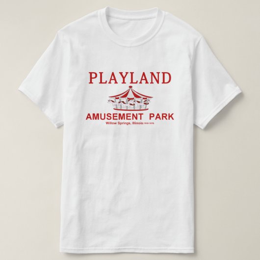 Playland Amusement Park, Willow Springs, Illinois T-shirt (Design voorkant)