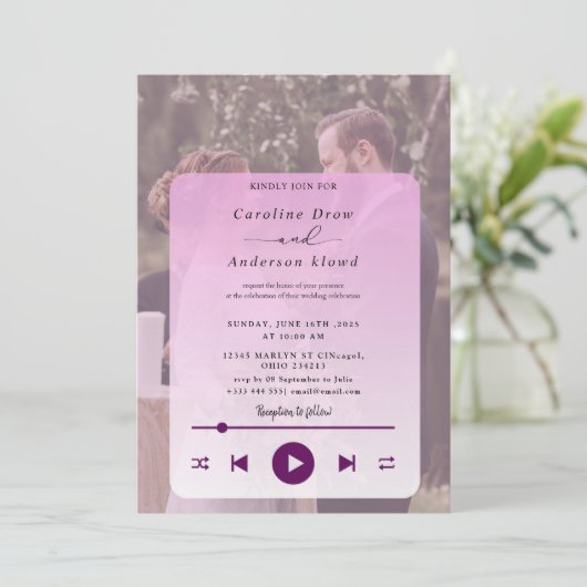 Playlist wedding Invitation (Staand voorkant)
