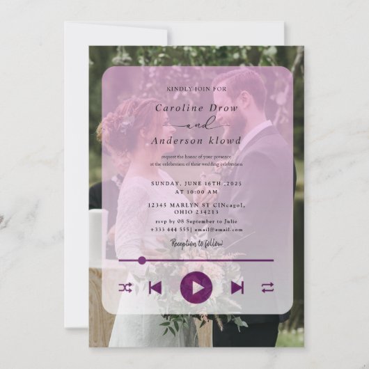 Playlist wedding Invitation (Voorkant)