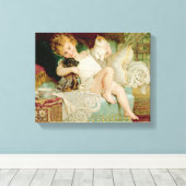 Playmates, van de peren Annual, 1903 Canvas Afdruk (Insitu (Houten vloer))