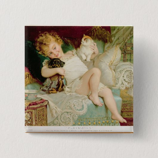 Playmates, van de peren Annual, 1903 Vierkante Button 5,1 Cm (Voorkant)