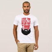 Playoff Beard Hockey Shirsey, naam en nummer T-shirt (Voorkant volledig)