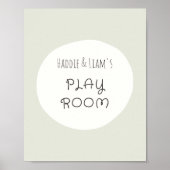 Playroom aangepaste namen gepersonaliseerd Poster  (Voorkant)