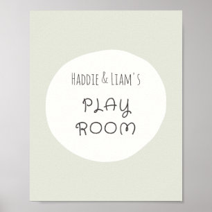 Playroom aangepaste namen gepersonaliseerd Poster 