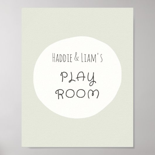Playroom aangepaste namen gepersonaliseerd Poster (Voorkant)