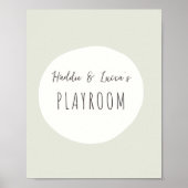 Playroom aangepaste namen teken Poster & Prints (Voorkant)