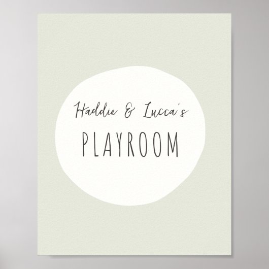 Playroom aangepaste namen teken Poster & Prints (Voorkant)