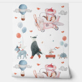 Playroom or Storybook Animal Theme Behang (Afrollen)