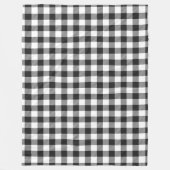 Plays Black White Gingham Check Fleece Deken (Voorkant)