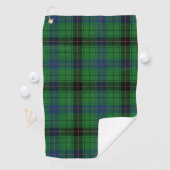 Plays Clan Davidson Blue Green Black Check Tartan Golfhanddoek (Insitu)